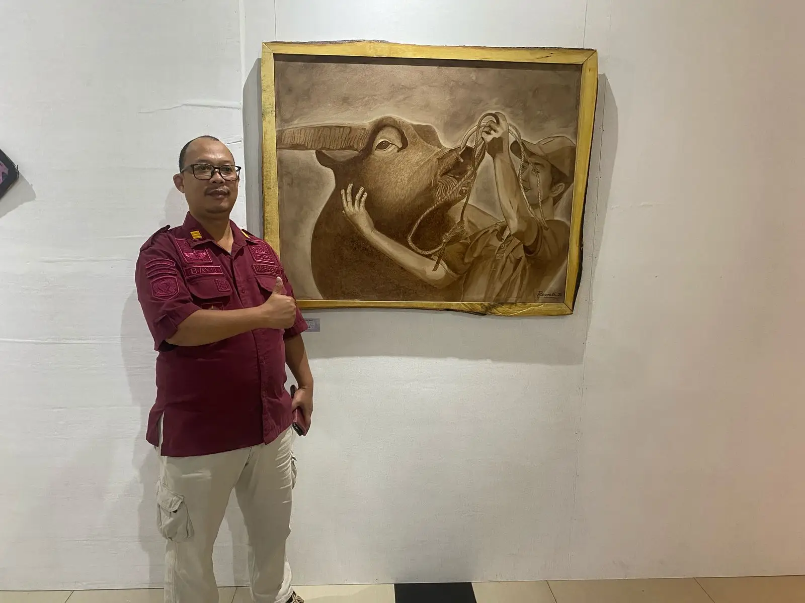 Tiga Karya Lukisan Warga Binaan Lapas Kelas IIB Bangko Lolos Kurasi dan Temu Karya Perupa se-Jambi