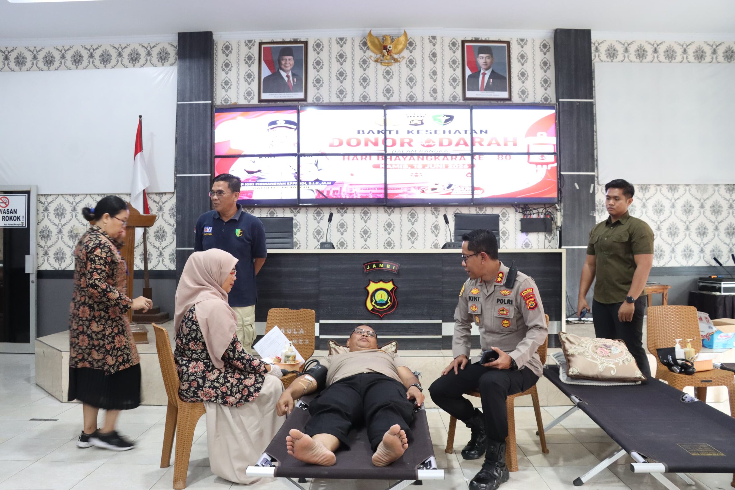 Peringati Hari Bhayangkara Ke-80 Tahun, Polres Merangin Gelar Donor Darah