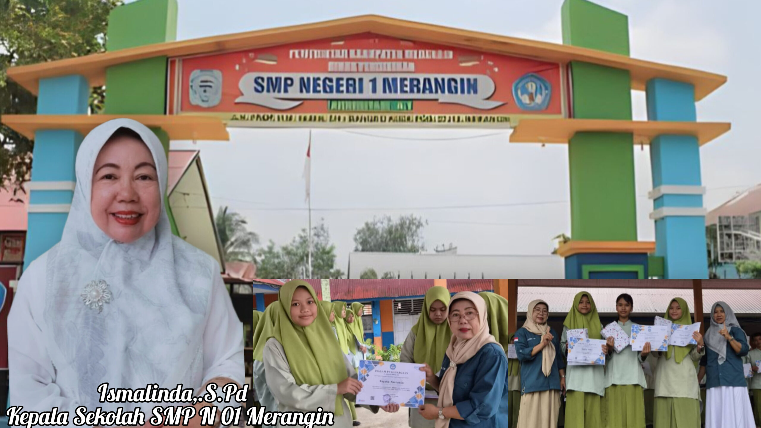 SMP Negeri 01 Merangin Anugerahkan Penghargaan Juara Umum kepada Tiga Siswi Peraih Nilai Tertinggi
