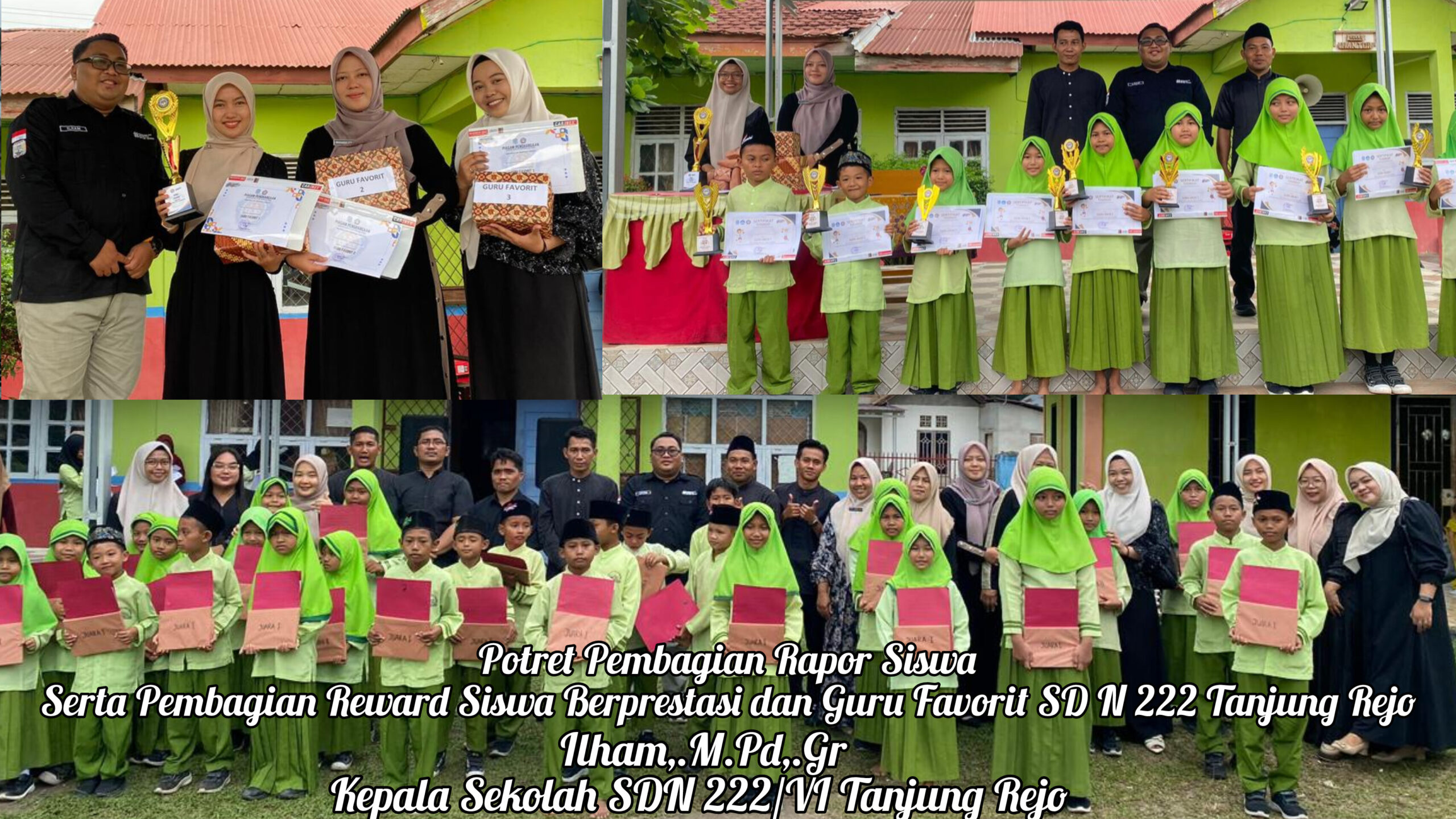 Mantap! SD Negeri 222/VI Tanjung Rejo Bagikan Rapor dan Beri Penghargaan Siswa Berprestasi serta Guru Favorit