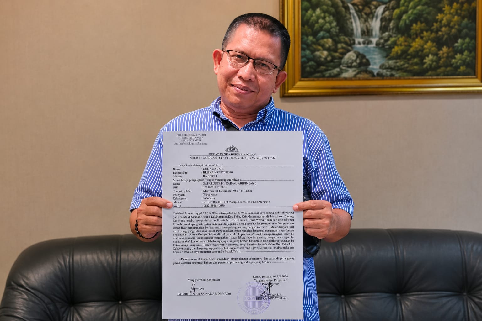 Gawat! Nongkrong Disimpang Seling, Safarudin Diduga Diancam OTK Bersenjata Tajam